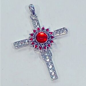 Silver Cross Snap Jewelry Pendant